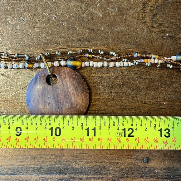 Brown beaded necklace. Worn several times. Listing #7022 - Picture 9 of 11